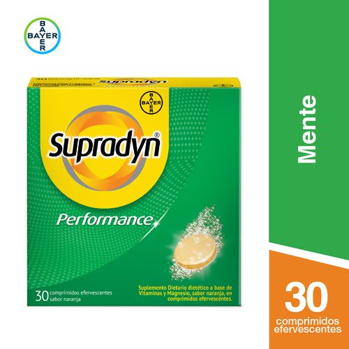 Supradyn Performance Suplemento Dietario con Vitaminas y Magnesio x30 Eferv