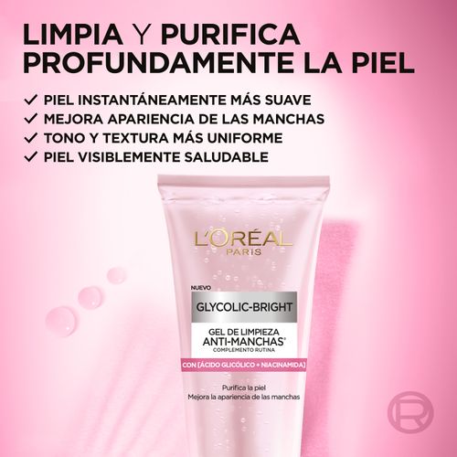 Gel de Limpieza Anti-manchas Glycolic-Bright L'Oréal 150ml