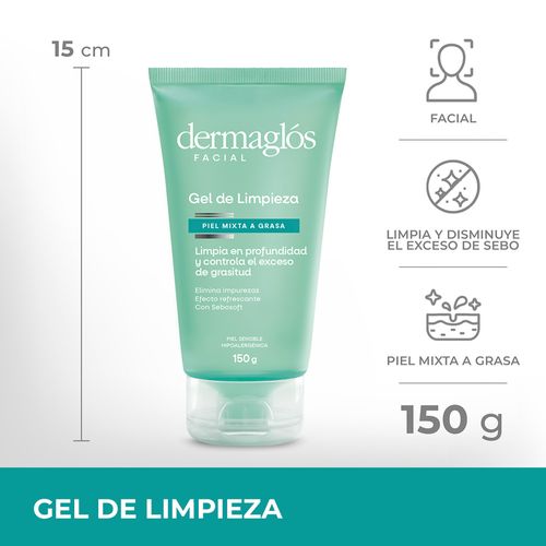 Gel De Limpieza Pieles Mixtas A Grasas Dermaglos 150g