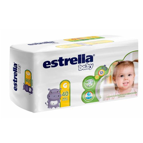 Pañales Estrella Baby Talle G 40u