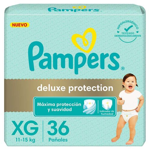 Pañales Deluxe Protection Ultra Suave Pampers XG 36u