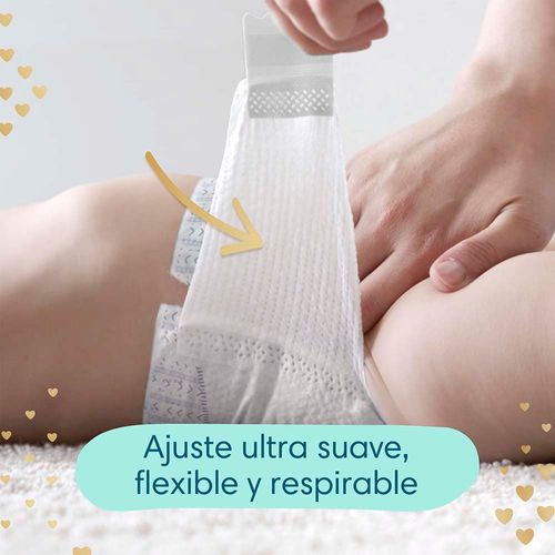 Pañales Deluxe Protection Ultra Suave Pampers RN+ 56u