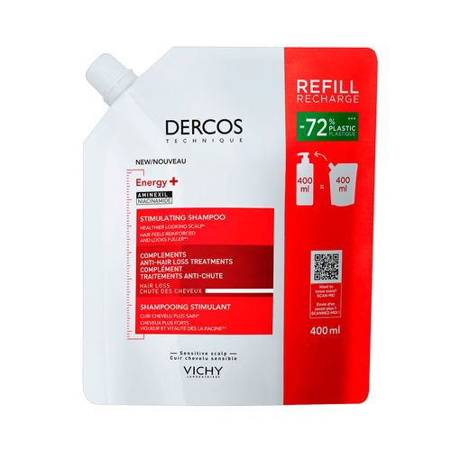 Recarga Vichy Dercos Energy+ Shampoo Estimulante Anticaída 400ml