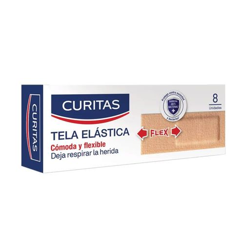 Curitas Apósito Adhesivo Tela Elástica 8u