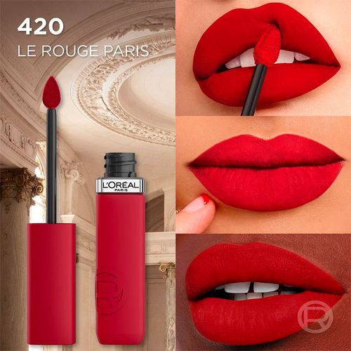 Labial Líquido Loreal Matte Resistance 420 Le Rouge Paris