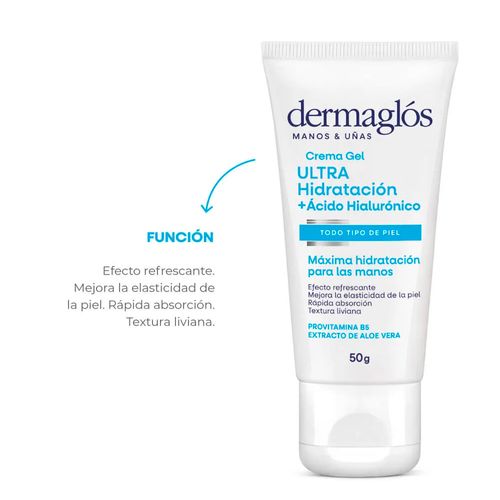Crema Gel para Manos Dermaglos Ultra Hidratación + Ácido Hialurónico 50 g