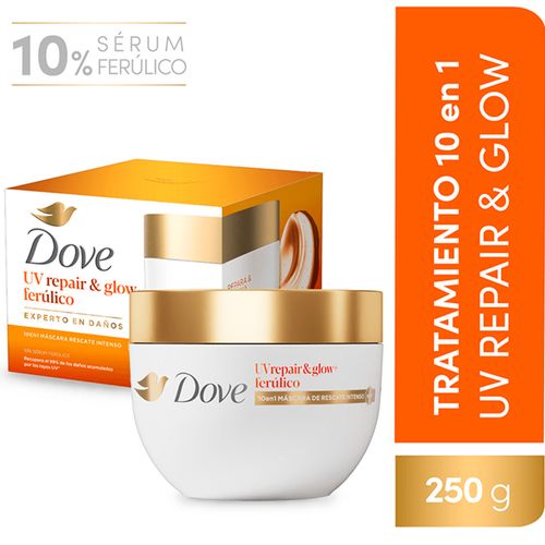 Tratamiento de Rescate Capilar Dove UV Repair & Glow 250g