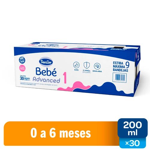 SanCor Bebé 1 Advanced - 200ml x 30 Unidades - Nueva Fórmula