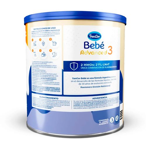 SanCor Bebé 3 Advanced Lata x 800gs - Nueva fórmula