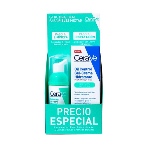 CeraVe Rutina Piel Mixta: Limpiador + Gel-Crema Oil Control
