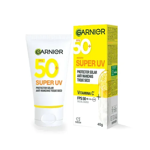 Protector Solar Anti Manchas Toque Seco Super UV Fps 50+ Garnier 40g