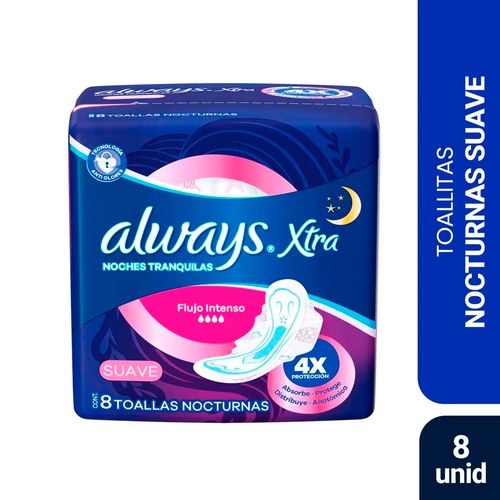 Toallas Higiénicas Noche Ultrafina Seca Always 8u