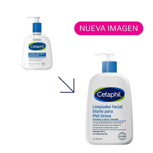 Limpiador Facial Diario Piel Grasa Cetaphil 236ml