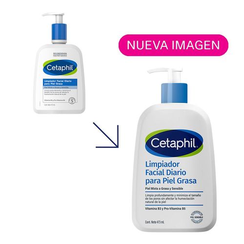 Limpiador Facial Diario Piel Grasa Cetaphil 473ml