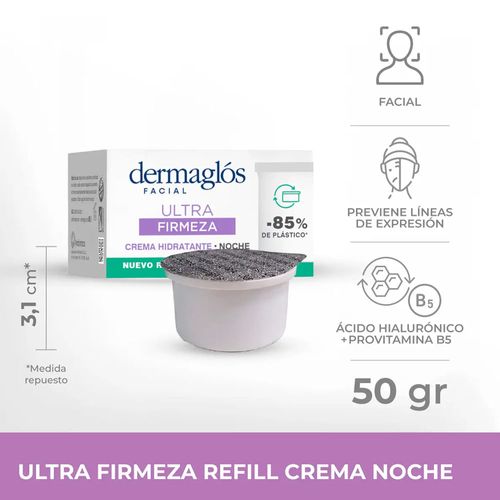 Crema Repuesto Hidratante de Noche Dermaglos Ultra Firmeza 50g