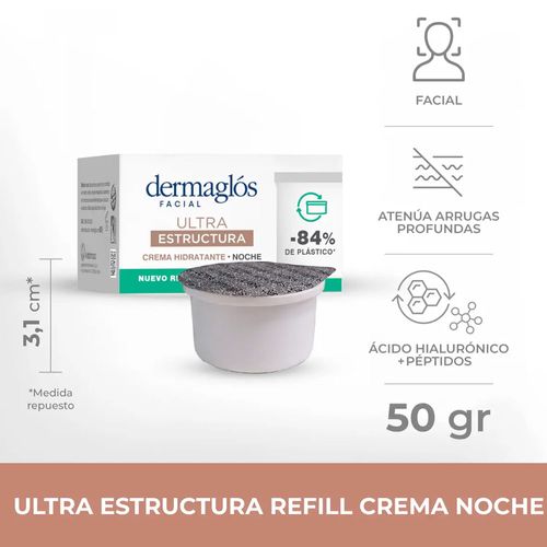 Crema Repuesto Hidratante de Noche Dermaglos Ultra Estructura 50g
