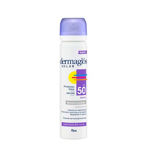 Protector Solar Facial en Bruma Dermaglos FPS 50 75ml