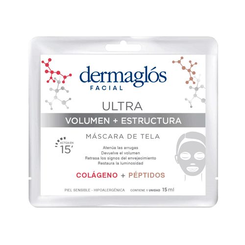 Máscara de Tela Ultra Volumen + Estructura Dermaglos 1u