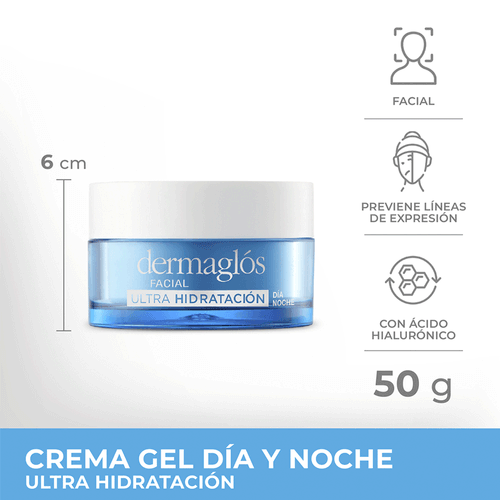 Crema Gel Ultra Hidratación Dia Y Noche Dermaglos 50gr