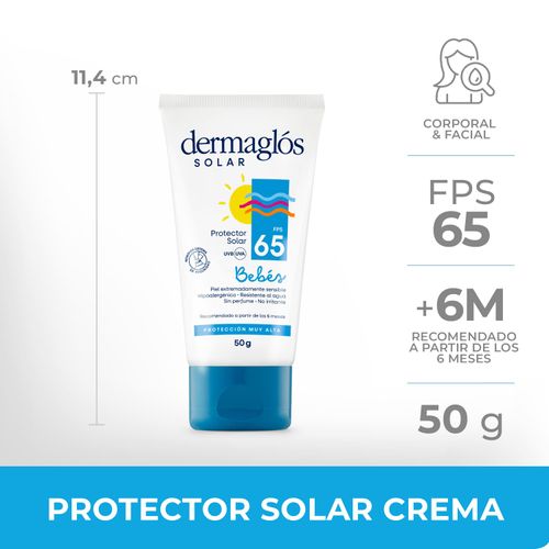 Protector Solar Bebés FPS 65 Dermaglos 50g