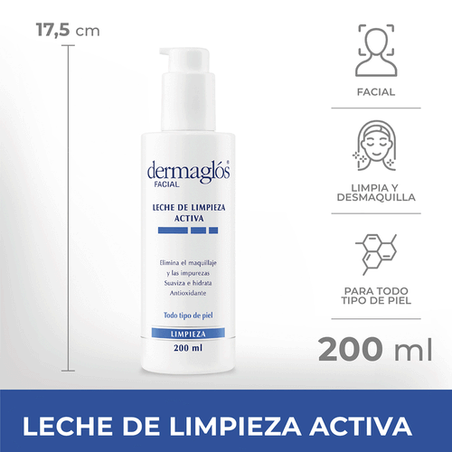 Leche De Limpieza Activa Dermaglos 200ml