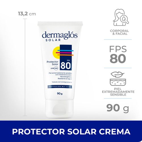 Protector Solar Crema FPS 80 Dermaglos 90 gr