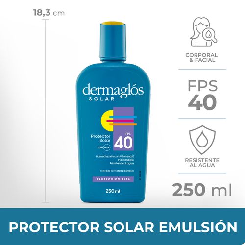 Protector Solar FPS 40 Dermaglos 250ml