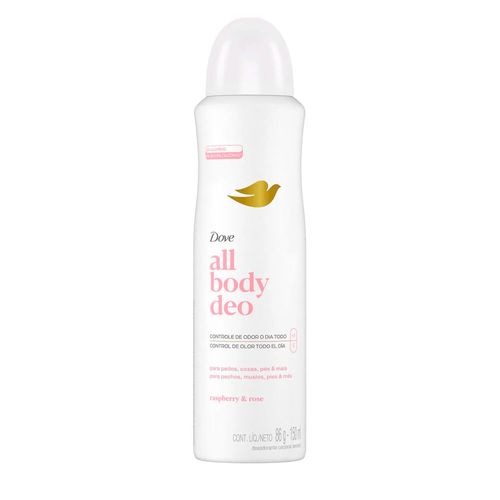 Desodorante All Body Deo Aerosol Dove Raspberry & Rose 150ml