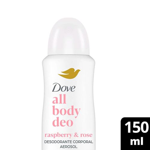 Desodorante All Body Deo Aerosol Dove Raspberry & Rose 150ml