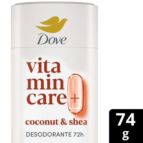 Desodorante Femenino Dove Vitamin Care+ Coconut & Shea 74g