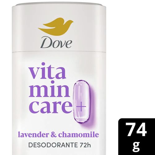 Desodorante Femenino Dove Vitamin Care Lavender & Chamomile 74g