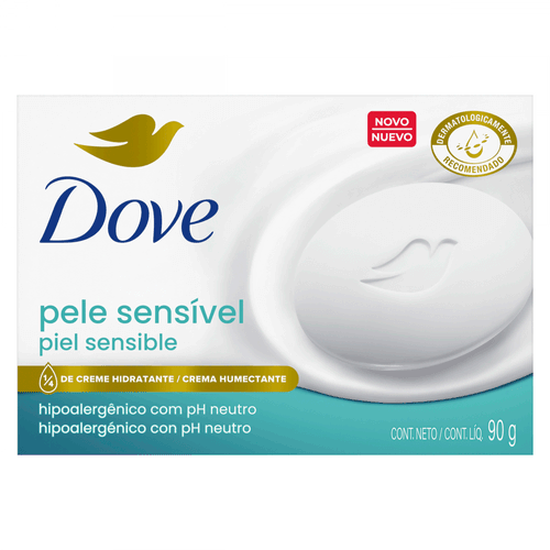 Jabón En Barra Piel Sensible Dove 90 g