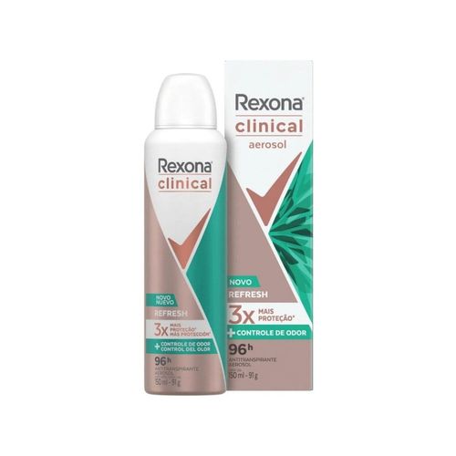 Antitranspirante Aerosol Femenino Rexona Clinical Refresh 150ml