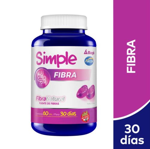 Pastillas de Goma Simple Fibra Bagó 60u