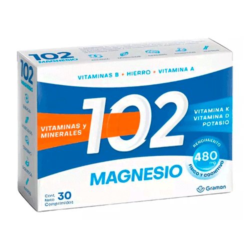 Suplemento 102 Magnesio 30 Comprimidos