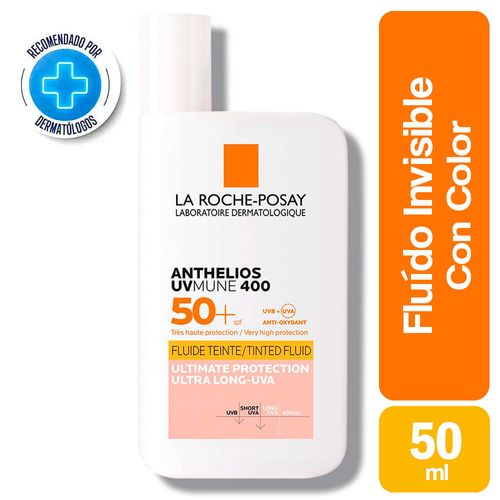 Fluído Invisible Anthelios UVMUNE 400 SPF50+ con Color La Roche-Posay 50ml