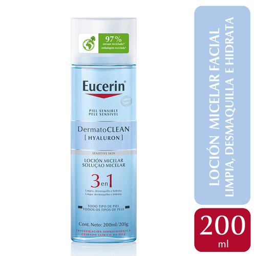 Loción Micelar Limpiadora 3 En 1 DermatoCLEAN Eucerin 200ml