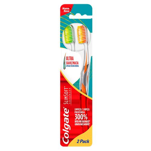 Cepillo Dental Colgate Slim Soft Advanced Ultra Suave 2u