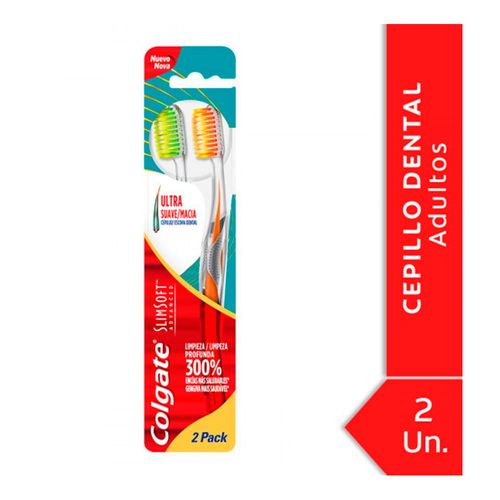 Cepillo Dental Colgate Slim Soft Advanced Ultra Suave 2u