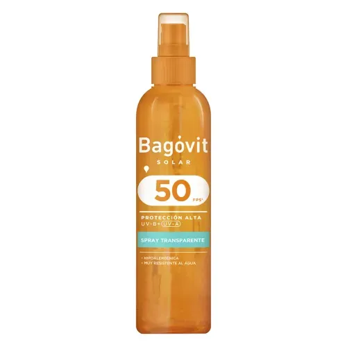 Protector Solar En Spray Transparente Fps 50 Bagovit 200ml