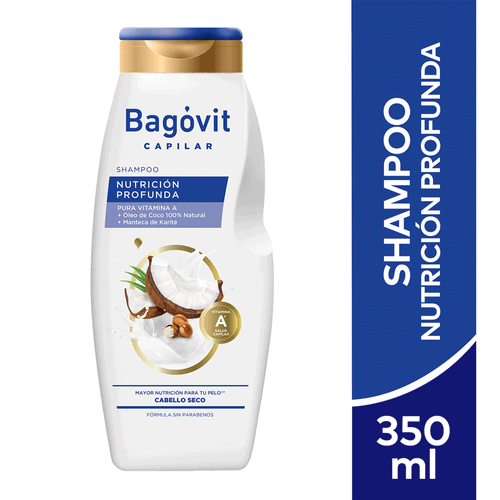 Shampoo Nutrición Profunda Bagovit 350ml