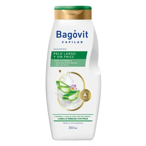 Shampoo Pelo Largo Y Sin Frizz Bagovit 350ml