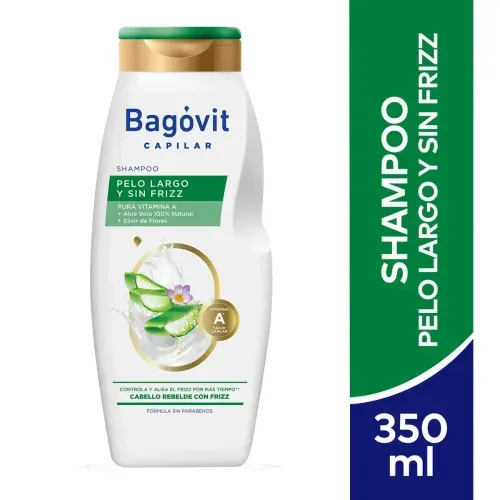 Shampoo Pelo Largo Y Sin Frizz Bagovit 350ml