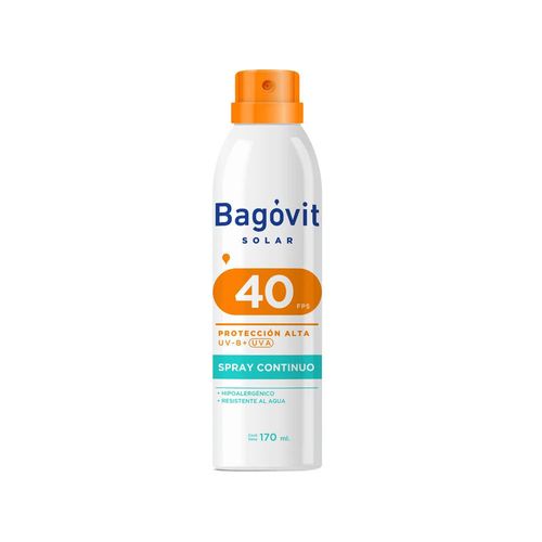 Protector Solar FPS 40 Spray Continuo Bagovit 170ml