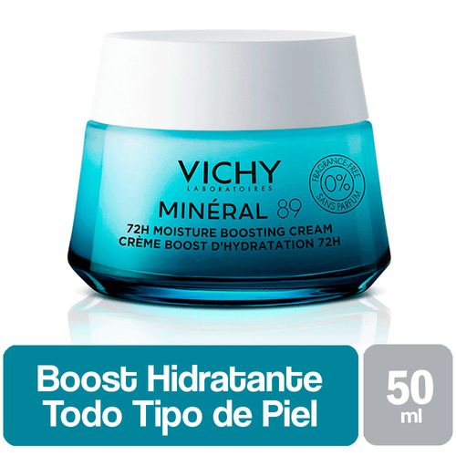 Crema Boost De Hidratación 72H Mineral 89 Sin Perfume Todo Tipo De Piel Vichy 50ml
