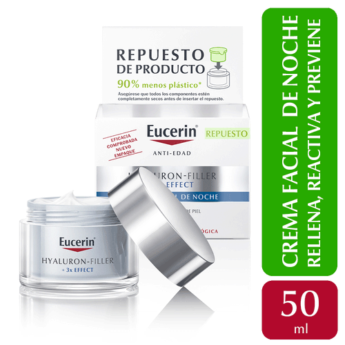 Crema Facial Hyaluron-Filler + 3x Effect  Noche - Repuesto Eucerin 50ml