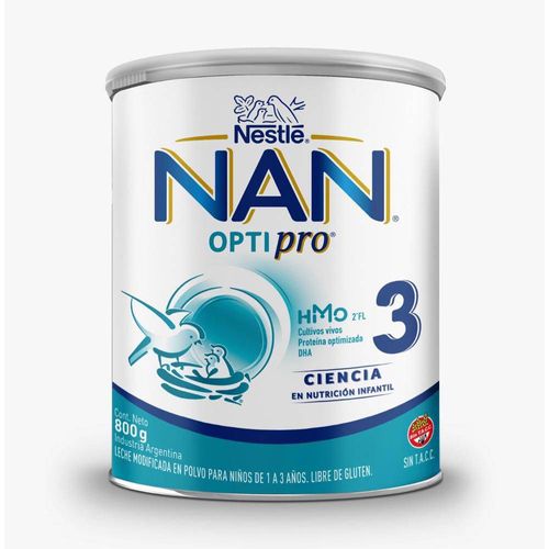 Leche Nan 3 Optipro Formula Infantil 800gr Ar