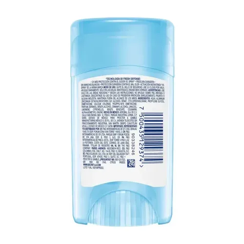 Gel Invisible Antitranspirante Powder Protect Cotton Secret 45g