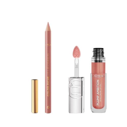 Lip Combo Loreal Delineador 635 + Aceite Labial 650