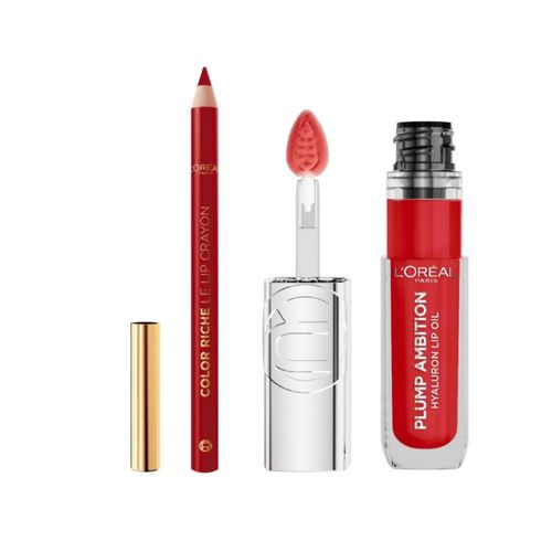 Lip Combo Loreal Delineador 300 + Aceite Labial 380